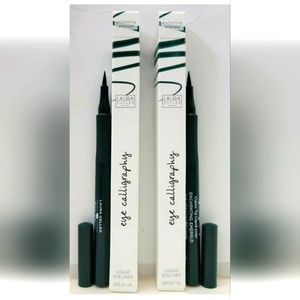 2 pk LAURA GELLER Eye Calligraphy Liquid Eyeliner 0.03 oz ENCHANTING EMERALD